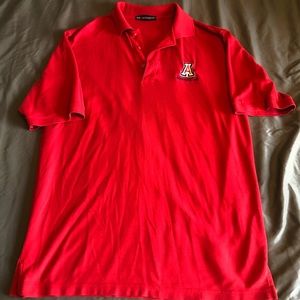 Red University of Arizona Short Sleeve Button Down
